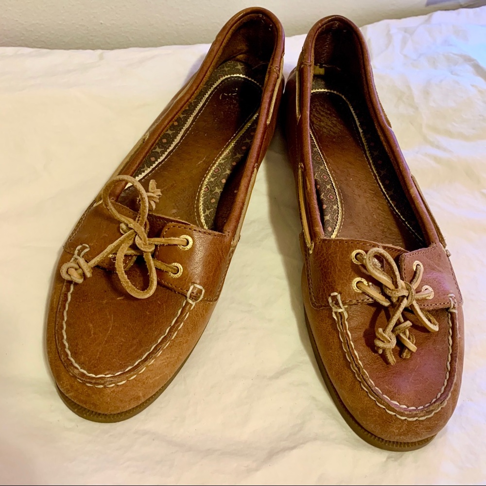 Women’s Leather Sperry Loafers | Size 10